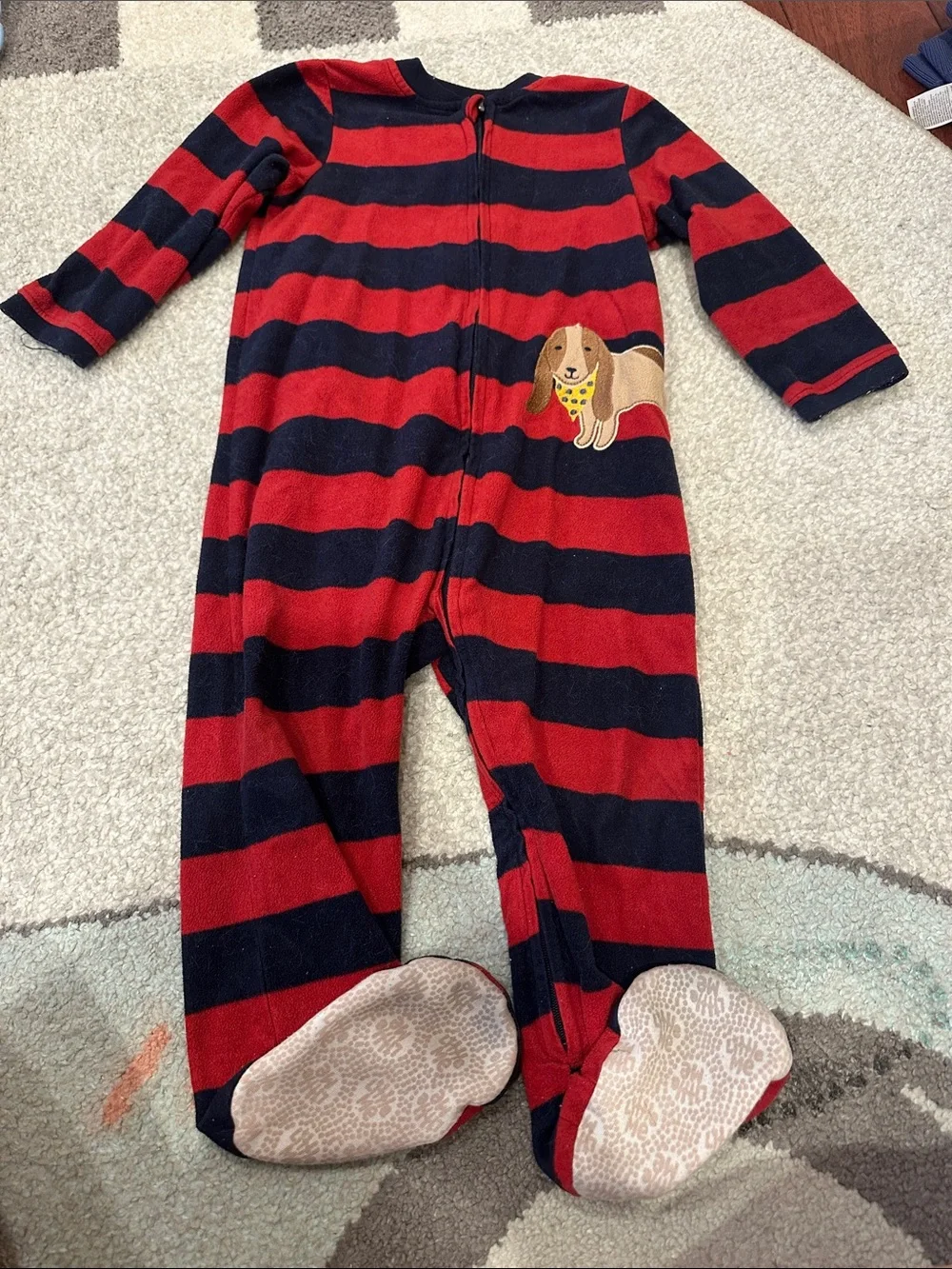 Baby boys fleece footie